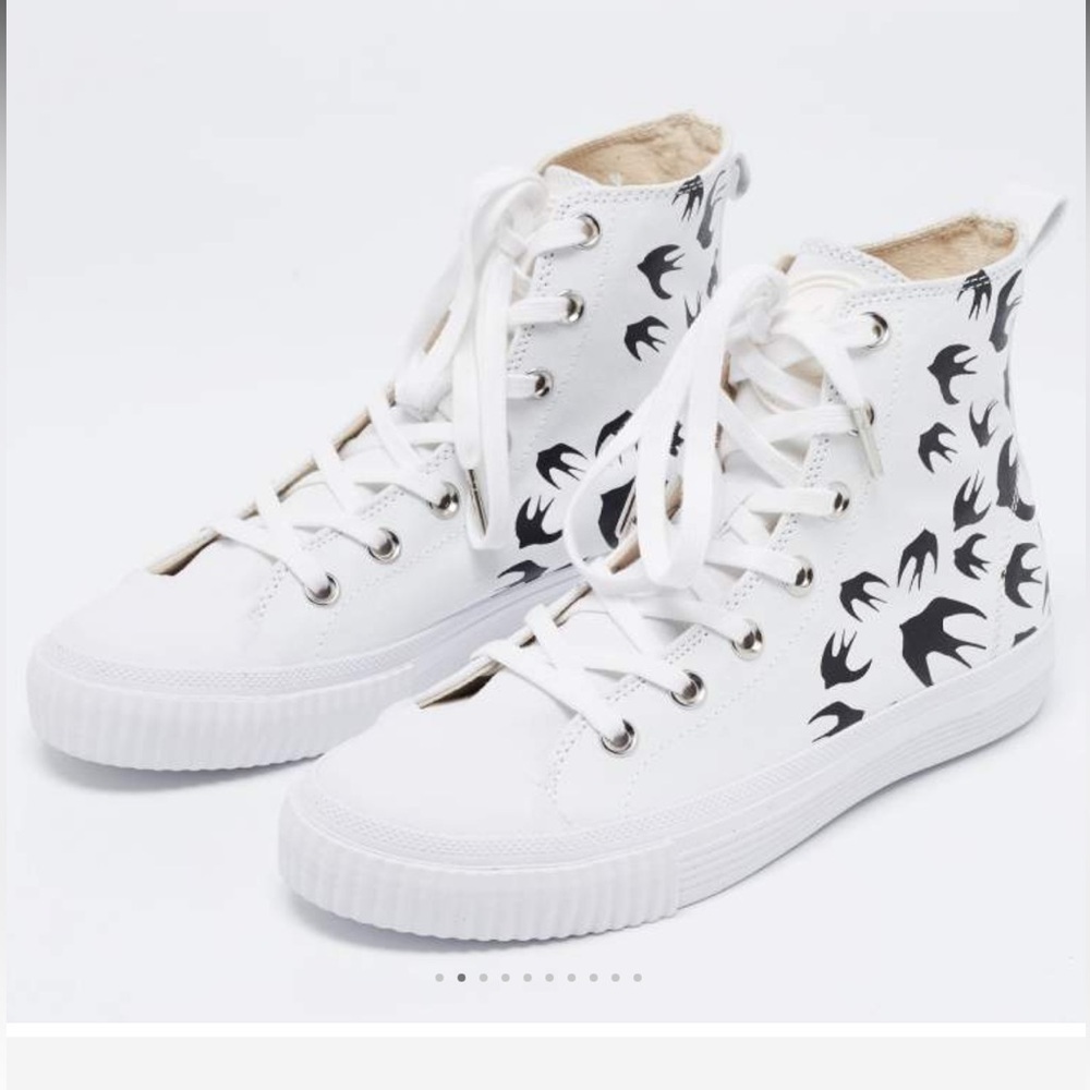 Alexander McQueen Swarm of Swallows High-top Sneakers Size 39